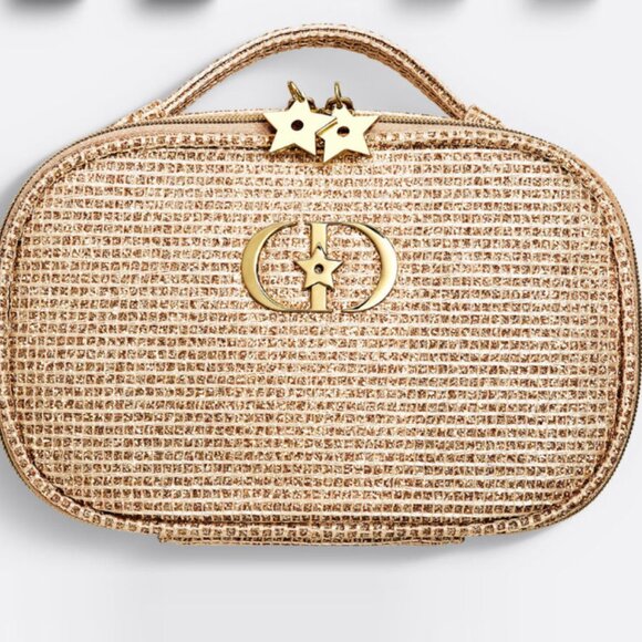 Dior Handbags - NWT Dior Gold Holiday Makeup Pouch